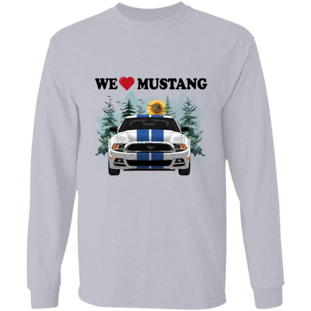 I love we love mustang personalized long sleeve shirt perfect gift idea funny custom gift - QH - 5265254
