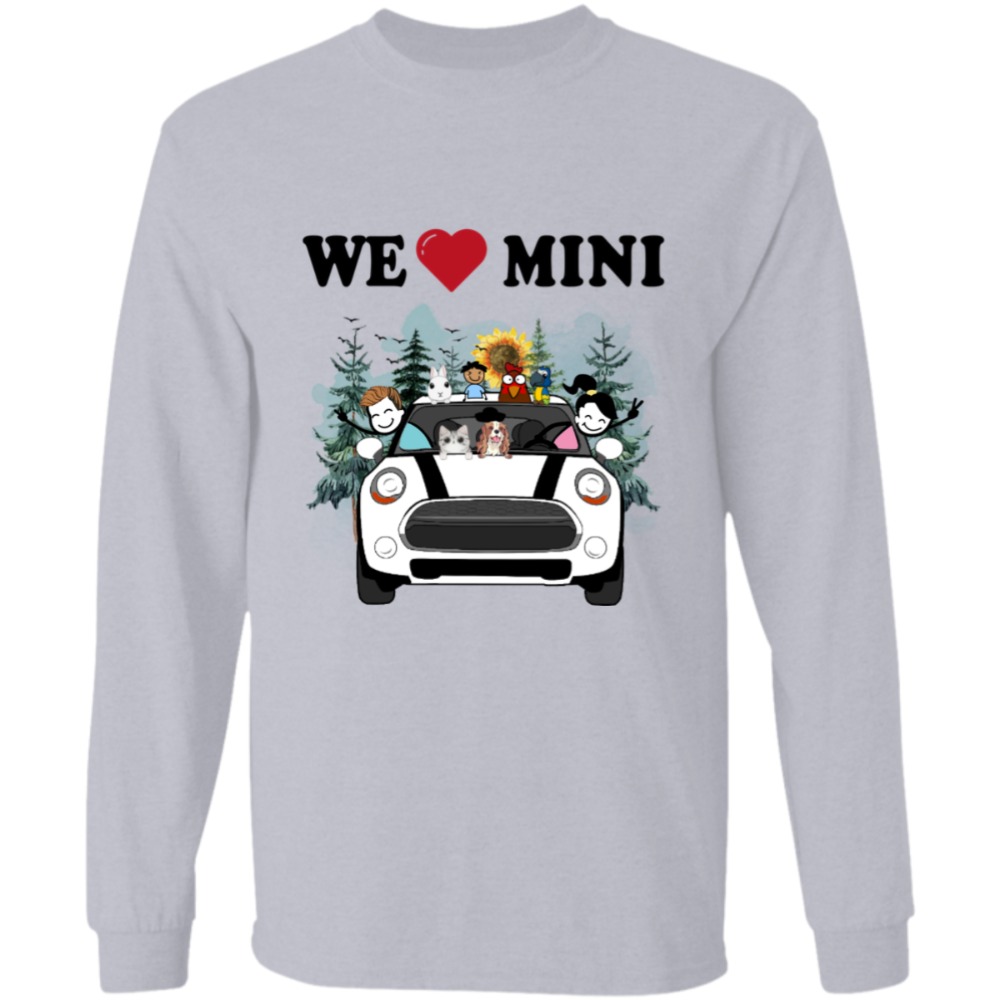 I love we love MINI personalized long sleeve shirt perfect gift idea funny custom gift - QH - 5824051
