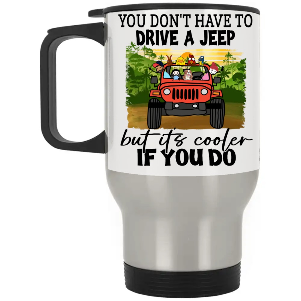 Jeep wrangler jk yj the American legend established since customize year jeep lover dog cat personalized silver stainless tra