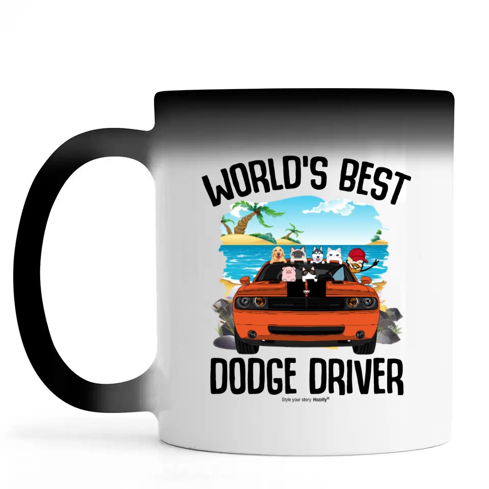 Dodge Challenger world's best dodge driver personalized color changing mug perfect gift idea funny custom gift – QH - 3745260