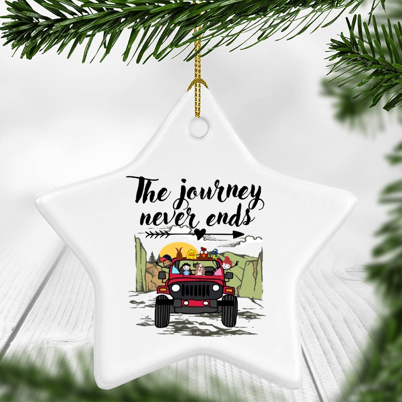 Jeep adventure the journey never ends pets dogs cats rabbits parrots horses chickens ducks alpacas pigs turtles personalized