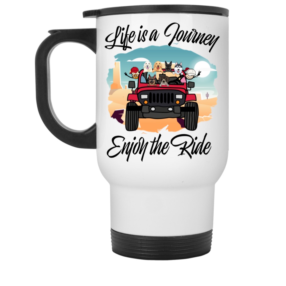 Jeep wrangler round square lights life is a journey enjoy the ride customized perfect funny family gift personalized white tr