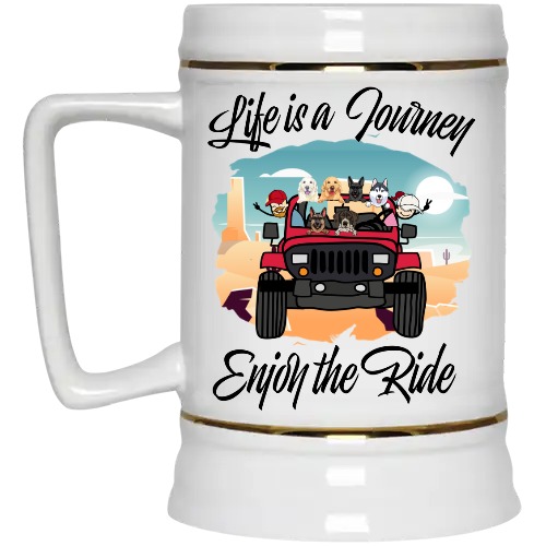Jeep wrangler round square lights life is a journey enjoy the ride customized perfect funny family gift personalized beer ste