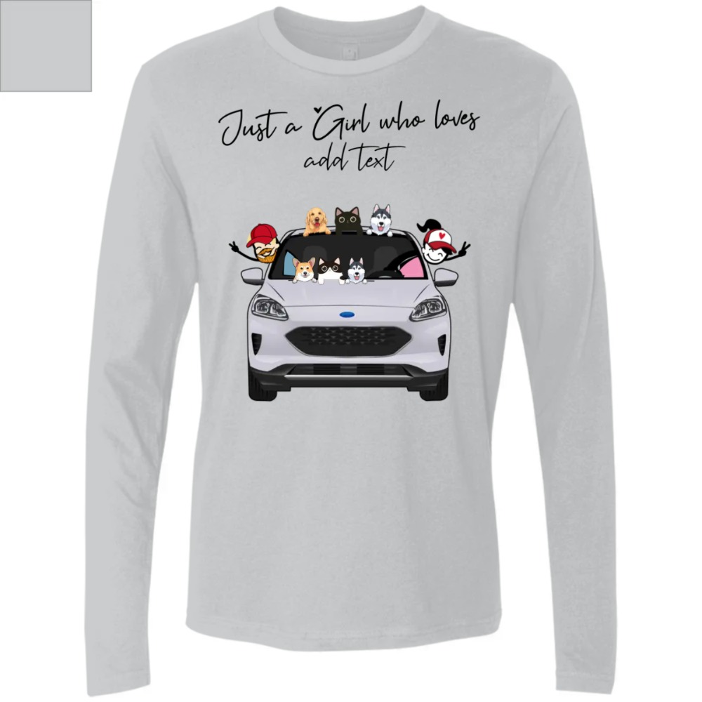 Ford Escape just a girl who loves Fords and coffee beer wine tea sport hobby personalized Men's Premium LS - BT - 2610863