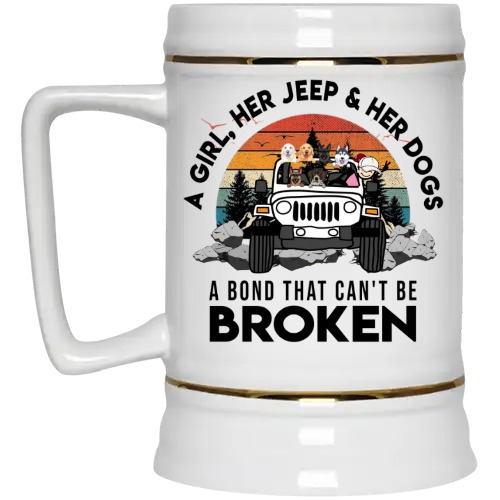 Jeep wrangler round square headlights a girl a guy her his dogs cats pets a bond that can't be broken vintage retro personali