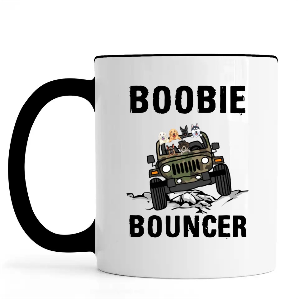 Jeep dog cat turtle jeeping offroad the boobie bouncer personalized accent mug perfect gift idea funny custom gift - HD - 485
