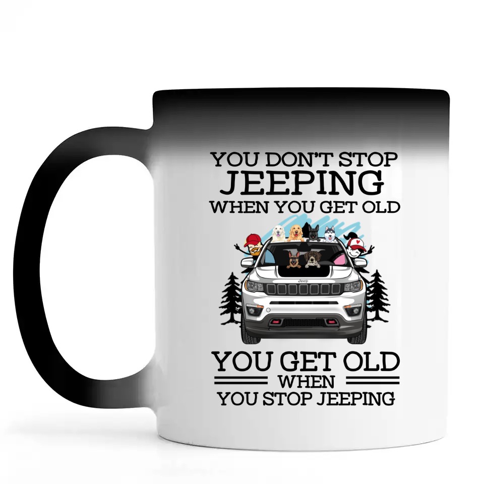 Jeep compass trailhawk pigs alpacas turtles parrots rabbits horses skunks ferrets you don't stop jeeping when you get old you