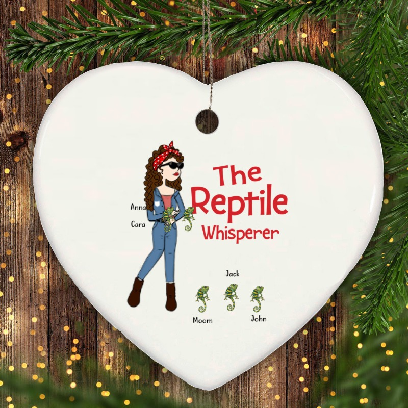 Reptile turtle gecko lizard snake bearded dragon the reptile whisperer custom cartoon characters pet names personalized Heart