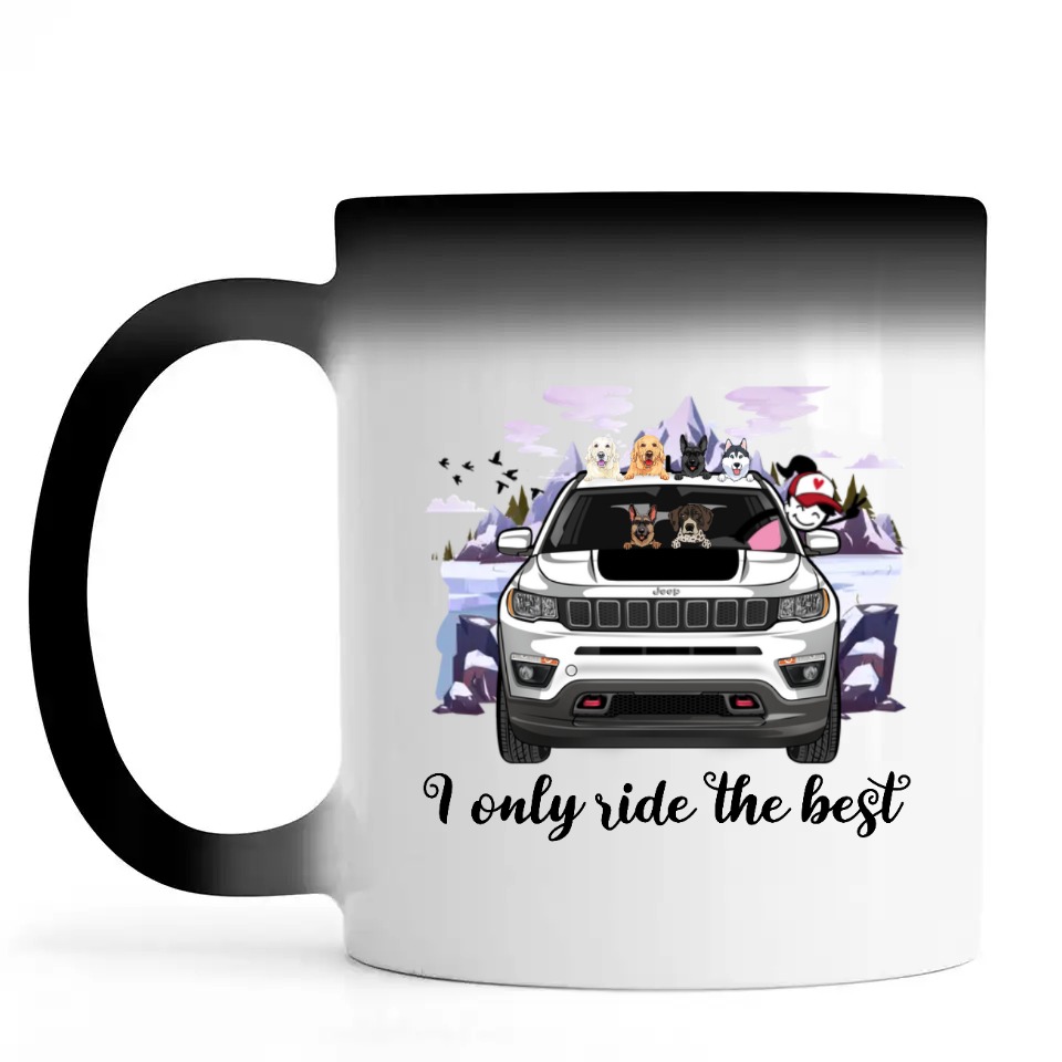 Jeep Compass I only ride the best personalized color changing mug perfect gift idea funny custom gift - QH - 6818709