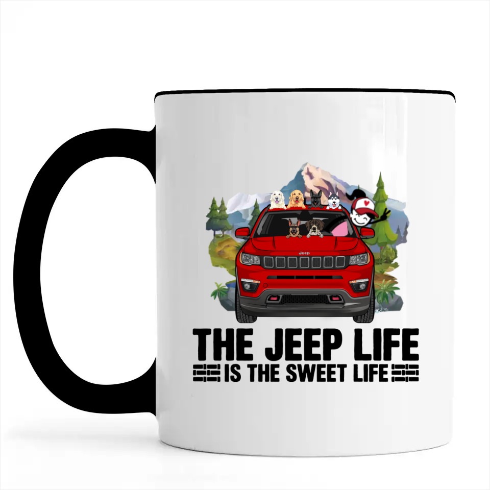 Jeep Compass the jeep life is the sweet life personalized accent mug perfect gift idea funny custom gift - QH - 6596518