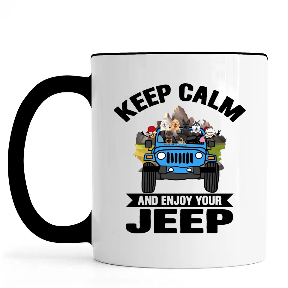Jeep Wrangler Keep Calm And Enjoy Your Jeep personalized accent mug perfect gift idea funny custom gift - QH - 1645243