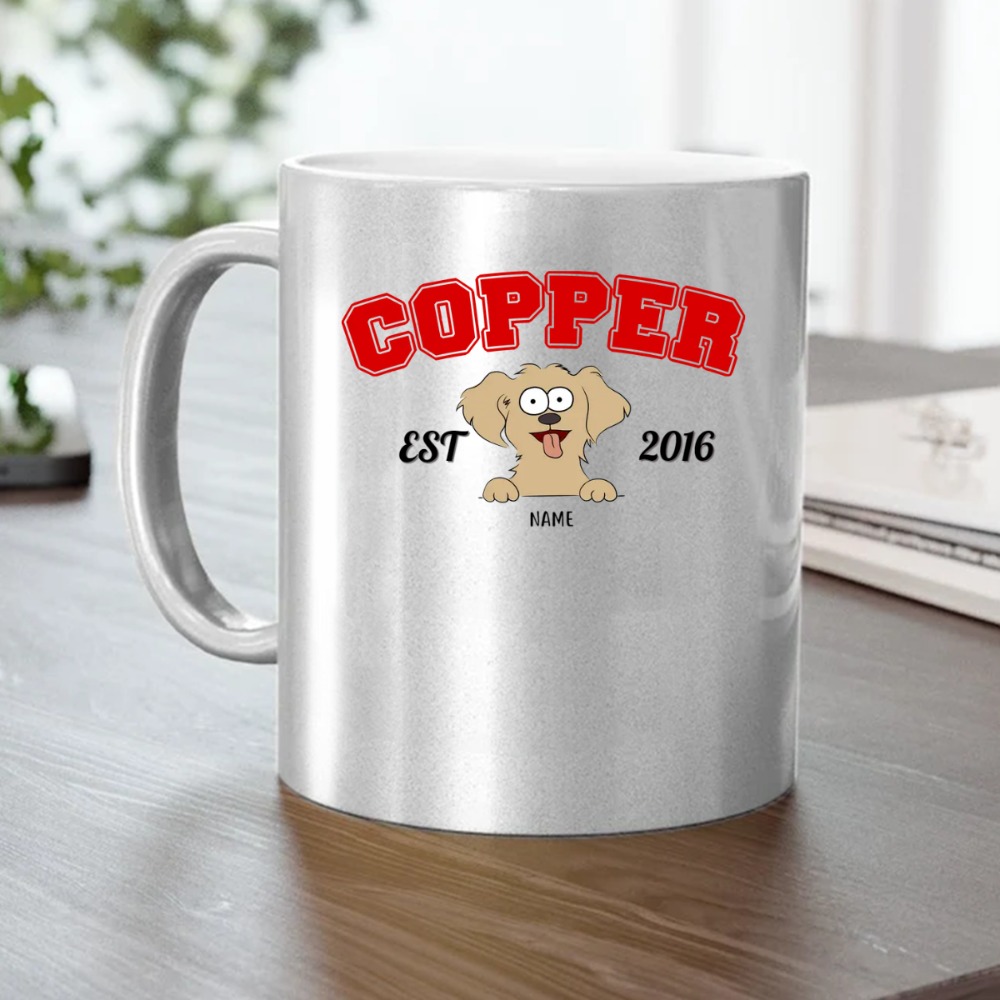 Funny Dog Face personalized metallic mug perfect gift idea funny custom gift - NH - 5702372