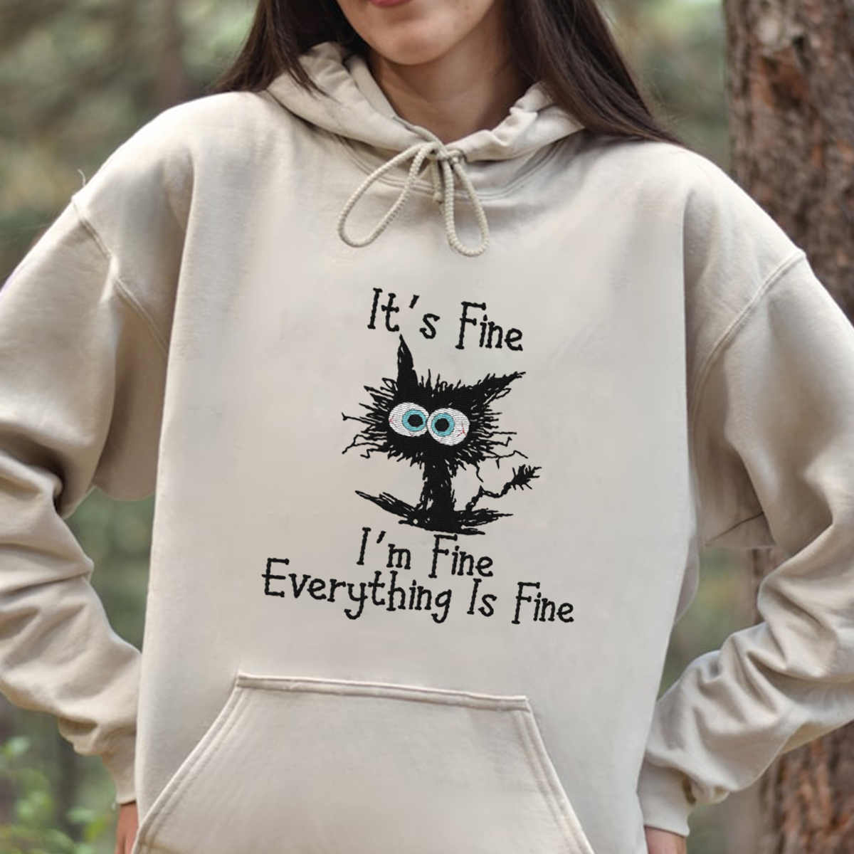 Cat Funnny Personalized Embroidered Hoodie Perfect Gift Idea Funny Custom Gift - TN - 4975617