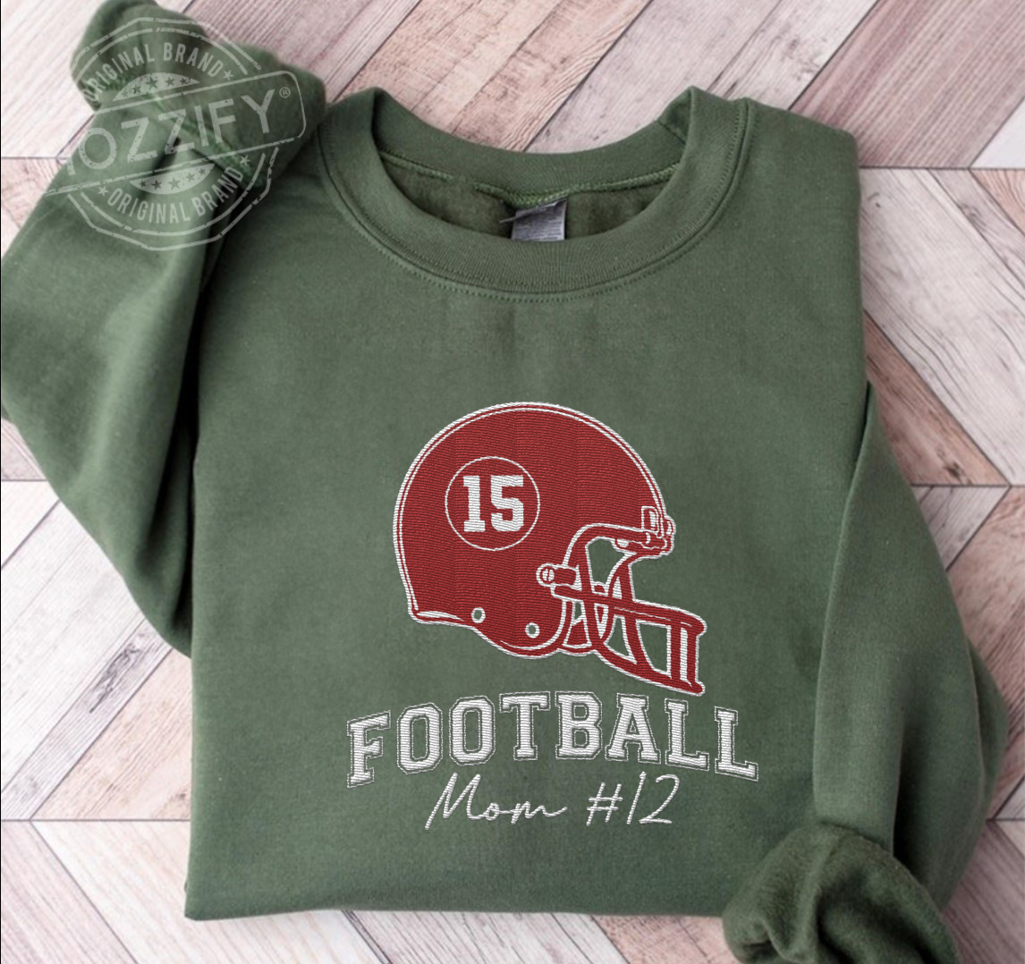 Football Mom Family Game Day Custom Football Team Personalized Embroidered Sweatshirt Perfect Gift Ideas Funny Custom Gifts - PL - 12943417
