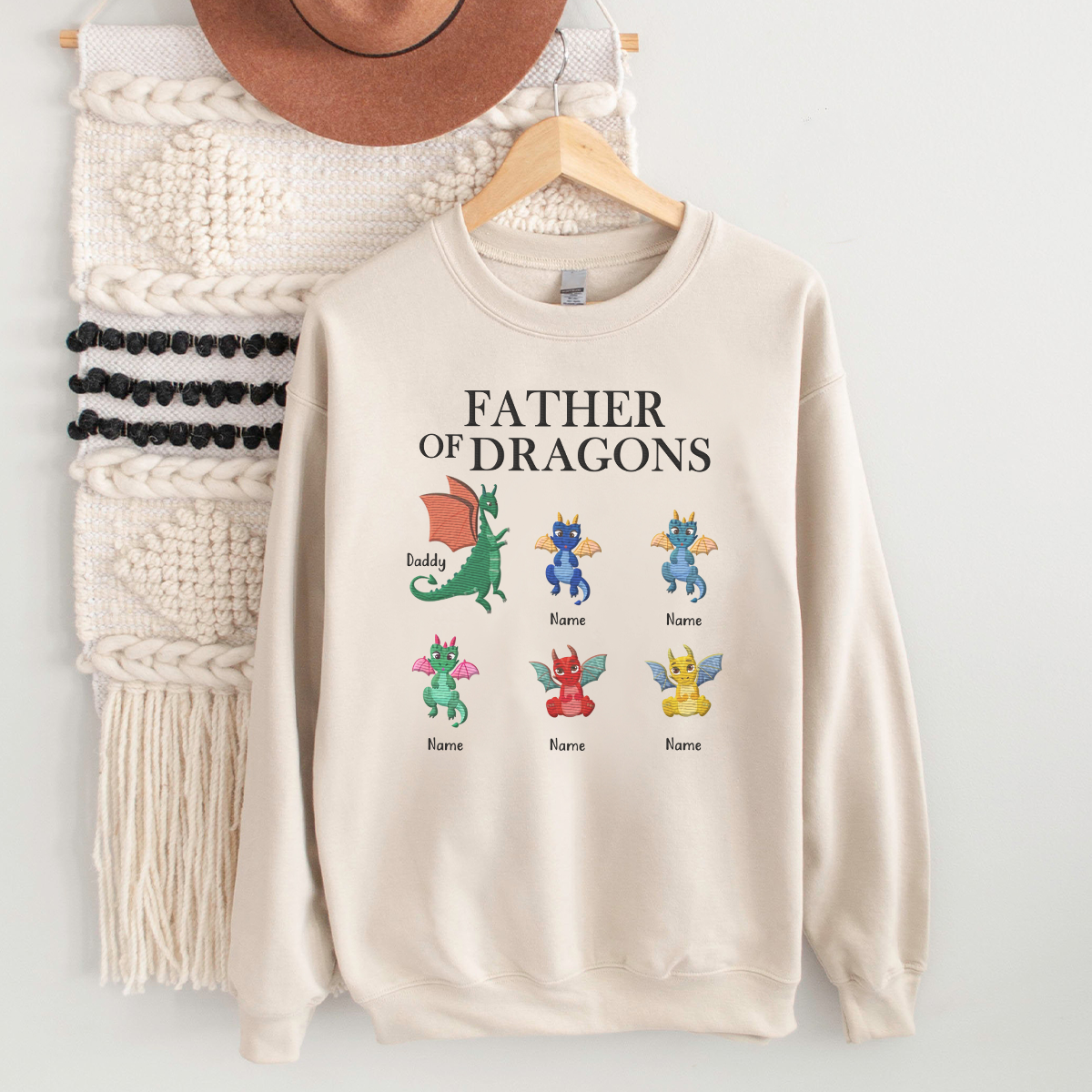 Father Mother Of Dragons Cute Personalized Embroidered Sweatshirt Perfect Gift Idea Funny Custom Gift - TN - 7326235