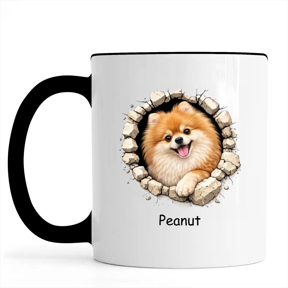 Custom Dog Mug Personalized Accent Mug Pet Portrait Coffee Mug Dog Lover Gift For Dog Mom Dog Dad Pet Memorial Gift - DD - 18