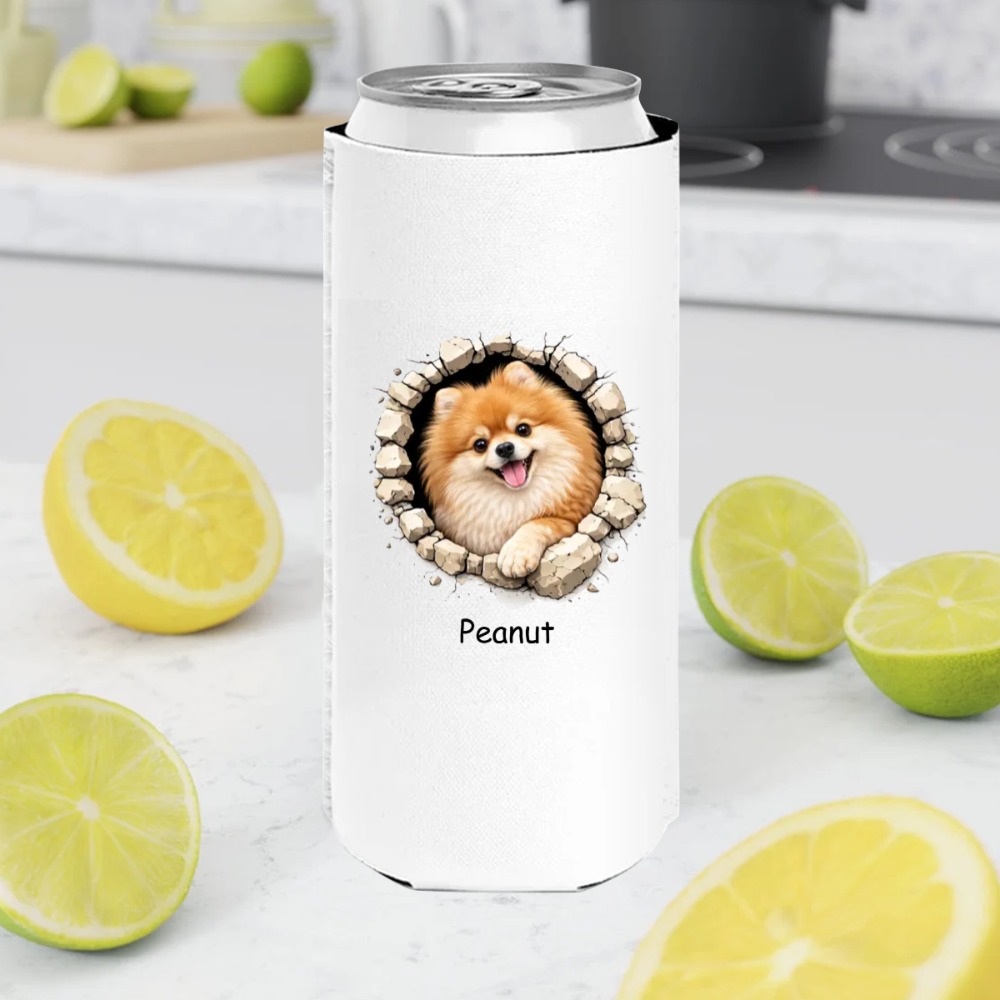 Custom Dog Mug Personalized Slim Can Cooler Pet Portrait Coffee Mug Dog Lover Gift For Dog Mom Dog Dad Pet Memorial Gift - DD
