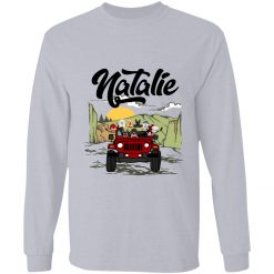 Jeep wrangler JK customize family names dad mom daughter son adventure off-roading dog cat duck parrot personalized front long sleeve t-shirt custom idea gift - GG