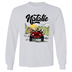 Jeep wrangler JK family dad mom daughter son baby adventure off-roading dog cat duck parrot personalized front kid youth long sleeve t-shirt customize idea gift - GG