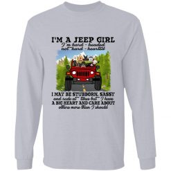 Jeep wrangler jeep girl hard-headed a big heart and care about others adventuring personalized front long sleeve t-shirt perfect gift idea funny custom gift - GG
