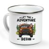Toyota Tacoma kid dog cat pet chicken duck parrot Let the adventure begin shirt hoodie personalized campfire mug perfect gift idea funny custom gift - NH - 6317817