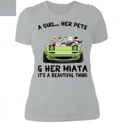 Pet dog cat a girl her pet her dog her cat her mazda miata personalized ladies boyfriend shirt perfect gift idea funny custom gift – TGV - 65774678