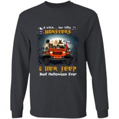 Jeep halloween a witch her little monsters personalized long sleeve t-shirt perfect gift idea funny custom gift - HD-3330122
