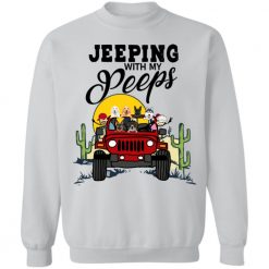 Jeep wrangler jeeping with my peeps pet dog cat duck parrot rabbit jeeping off-roading adventure personalized sweatshirt perfect gift idea funny custom gift - GG - 6224649