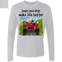 Jeep wrangler jeeps dogs cat wine beer coffee make life better adventure off-roading personalized men long sleeve perfect gift idea funny custom gift - GG - 8999869