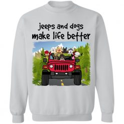 Jeep wrangler jeeps dogs cat wine beer coffee make life better adventure off-roading personalized sweatshirt perfect gift idea funny custom gift - GG - 8999869