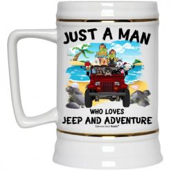 Jeep Wrangler just a girl a man who loves Jeep and adventure personalized beer stein perfect gift idea funny custom gift - QH-0022884