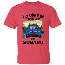 Subaru Forester dog cat pet drink coffee La vie est meilleure en Subaru personalized car dye shirt perfect gift idea funny custom gift - NH - 4138797