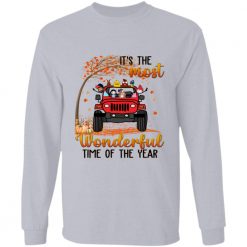 Jeep wrangler just a girl who loves jeeps furbabies dogs cats and fall autumn season personalized long sleeve perfect gift idea funny custom gift - GG-9664989