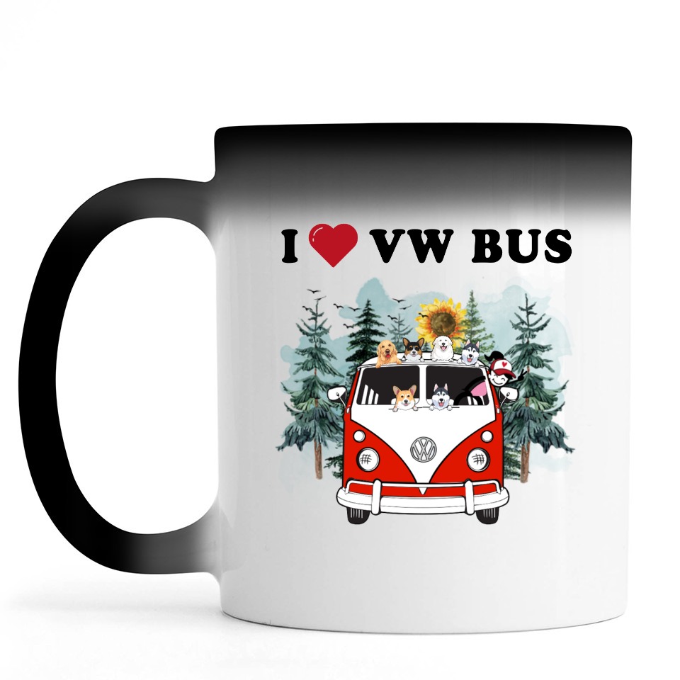 I love we love VW Bus personalized color changing mug perfect gift idea ...