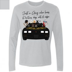 Pontiac Trans Am 1979 just a girl who loves Pontiacs and coffee personalized men's premium long sleeve shirt - BT