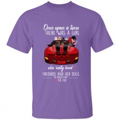 Pontiac Firebird dog pet once upon a time there was a girl who really loved Firebirds and her dog personalized tie-dye t-shirt perfect gift idea funny custom gift - NH - 9852304