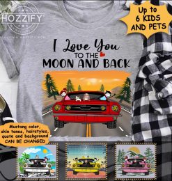 Ford mustang I love you to the moon and back pet dog cat parrot rabbit personalized shirt perfect gift idea funny custom gift - GG - 4932869