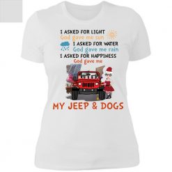 Jeep i asked for light god gave me sun personalized laides' boyfriend t-shirt perfect gift idea funny custom gift - HD - 9525495