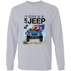 Jeep wrangler I'd rather be in my jeep personalized long sleeve shirt perfect gift idea funny custom gift - QH - 0755412