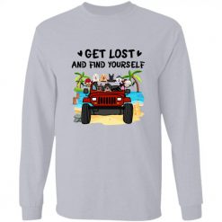Jeep Wrangler dog pets adventure get lost and find yourself jeep apparel square lights personalized long sleeve perfect gift idea funny custom gift - NH - 7000508