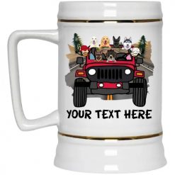 Jeep coffee wine beer kid dog cat pet alpacas your text here personalized name beer stein perfect gift idea funny custom gift - NH-8829215