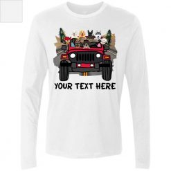 Jeep coffee wine beer kid dog cat pet alpacas your text here personalized name men's premium LS perfect gift idea funny custom gift - NH-8829215
