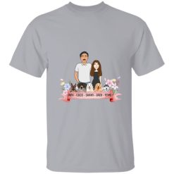 Family couple with kids dogs cats other pets wedding anniversary gift personalized gildan t-shirt - BT - 8099339