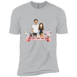 Family couple with kids dogs cats other pets wedding anniversary gift personalized premium short sleeve shirt - BT - 8099339