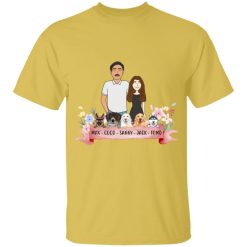 Family couple with kids dogs cats other pets wedding anniversary gift personalized tie dye t-shirt - BT - 8099339
