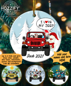 Jeep wrangler jk yj I love my jeep more love my jeep most jeep girl jeep man jeep lovers personalized circle ornament perfect gift idea funny custom gift- GG - 7931799