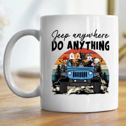 Jeep wrangler jk yj jeep king of the road adventure off roading jeep girl jeep man dog cat duck parrot personalized mug funny custom perfect gift idea - GG - 4157549