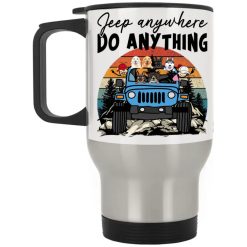 Jeep wrangler jk yj jeep king off the road adventure off roading jeep girl jeep man jeep lover personalized silver stainless travel mug funny custom perfect gift idea - GG - 7239759