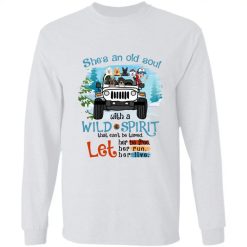 Jeep Wrangler duck dog cat she’s an old soul with a wild spirit that can’t be tamed let her be free let her run let her live personalized long sleeve perfect gift idea funny custom gift – NH-2994725