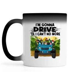 Jeep wrangler jk yj leave the road take the trails customize text names off roading adventure begins personalized color changing mug funny custom perfect gift idea - GG-7448759